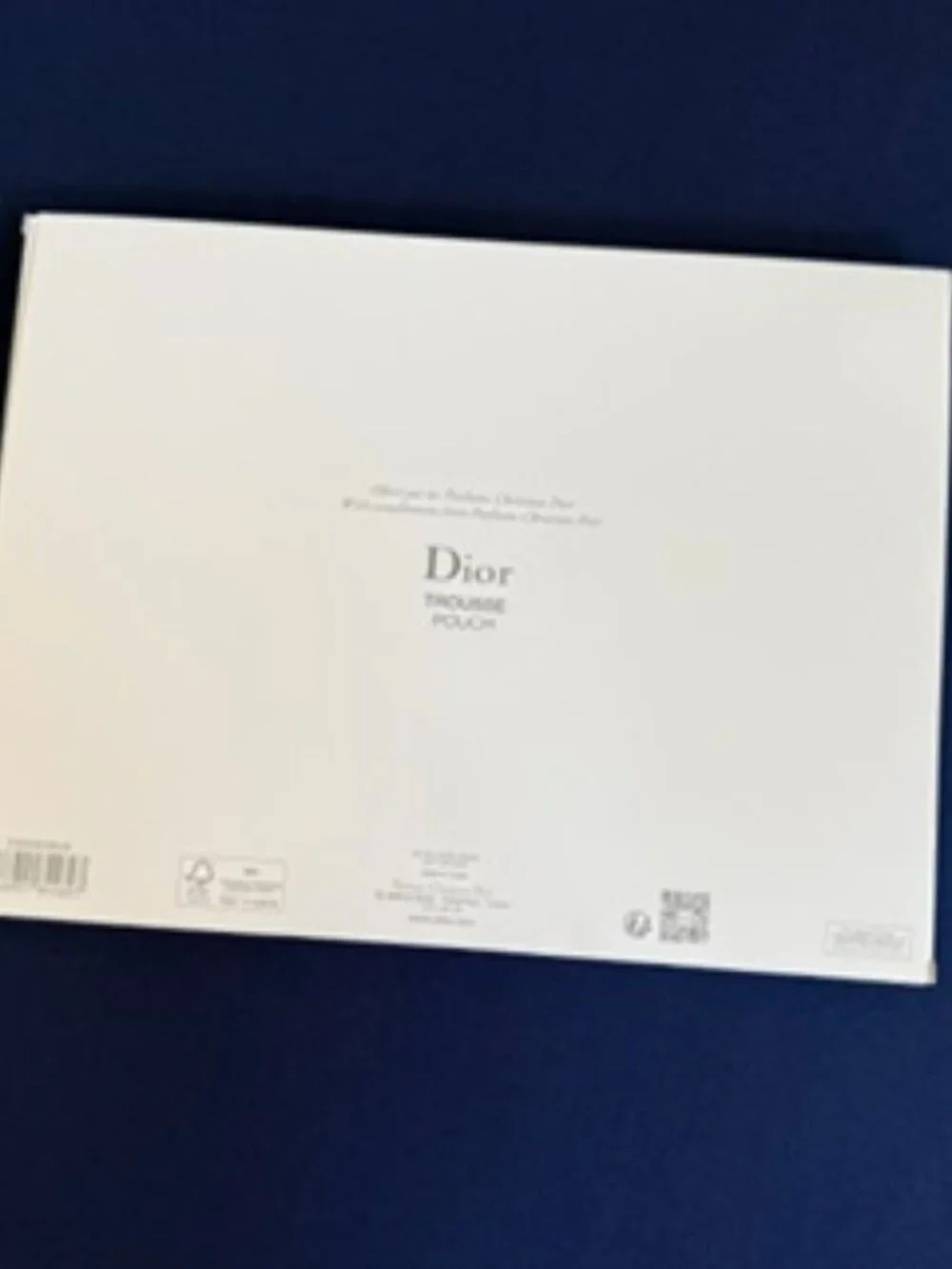 Dior White Crochet Flat Pouch Cosmetic Bag